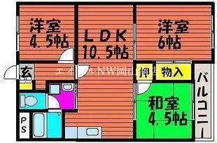 岡山駅 バス15分  条の前下車：停歩3分 1階の物件間取画像